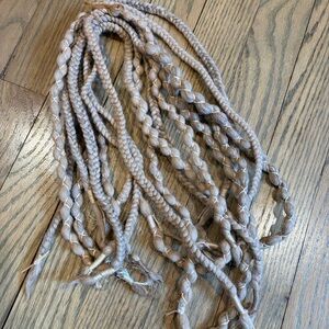NWOT 9 Braided Double-ended Alpaca Wool Hair Extensions in Almond - Set